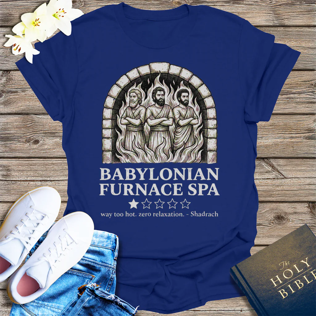 Babylonian Furnace Spa T-Shirt - Navy
