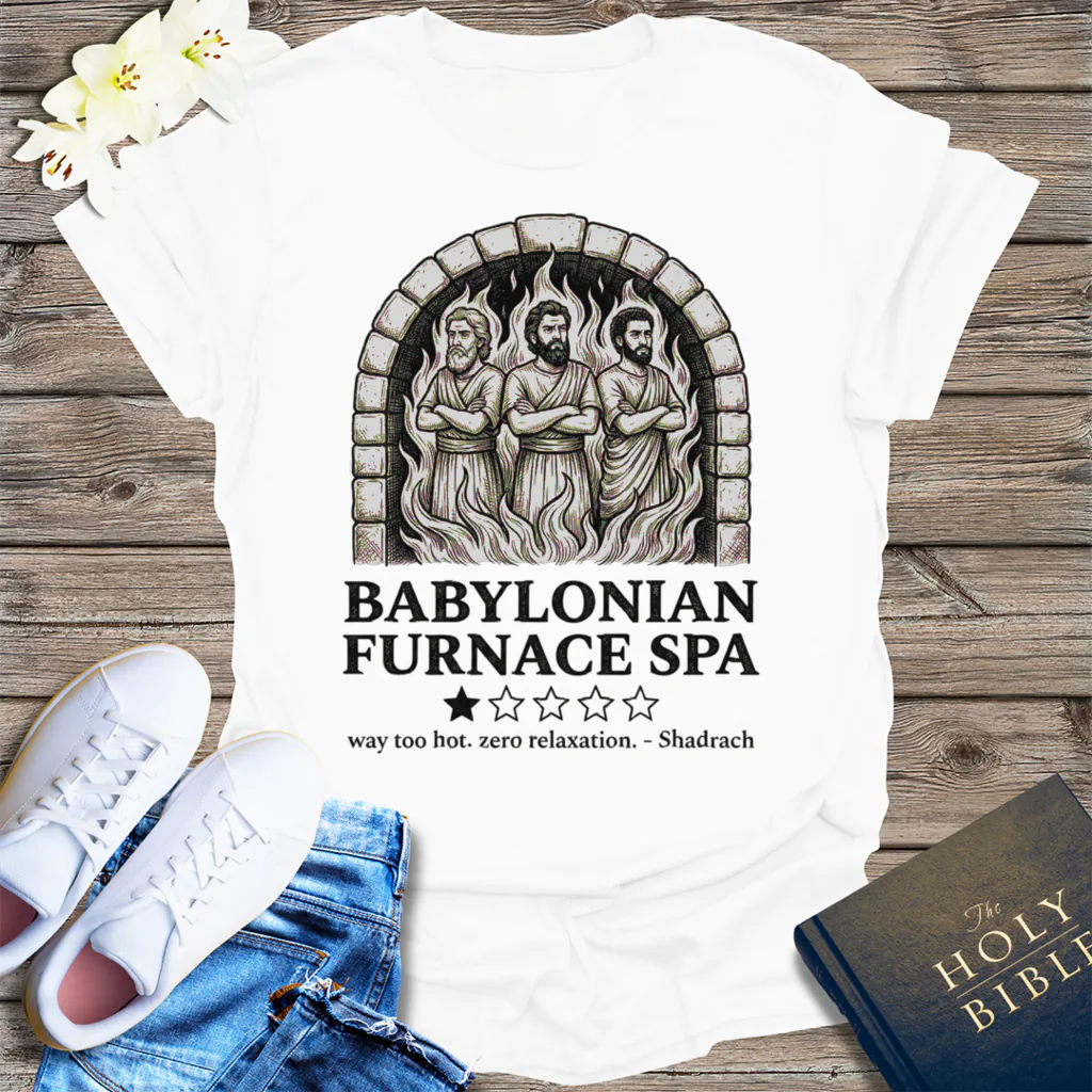Babylonian Furnace Spa T-Shirt - White