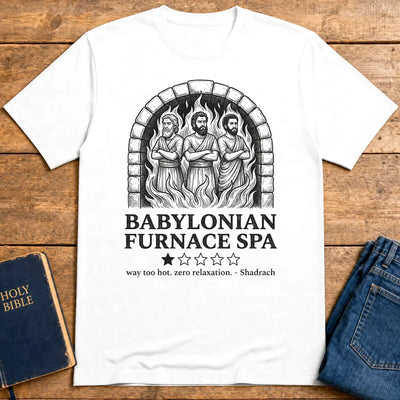 Babylonian Furnace Spa T-Shirt - White