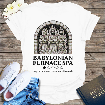 Babylonian Furnace Spa T-Shirt - White