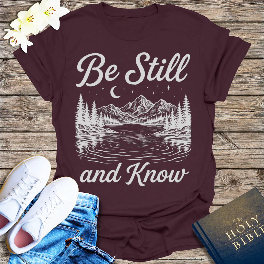 Be Still and Know T-Shirt - Dark Chocolate