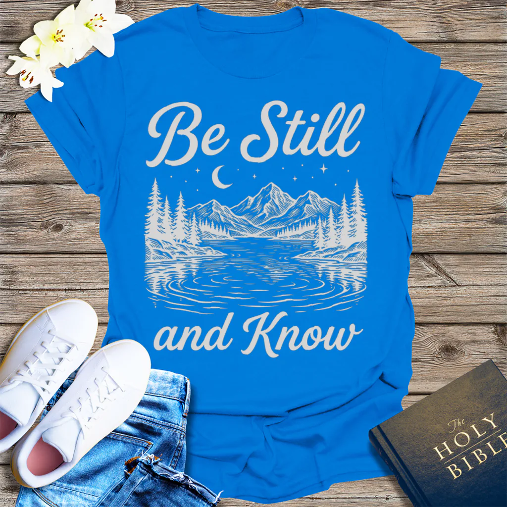Be Still and Know T-Shirt - Royal