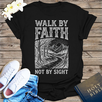 Walk by Faith T-Shirt - Black