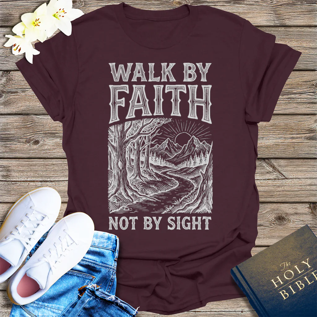 Walk by Faith T-Shirt - Dark Chocolate