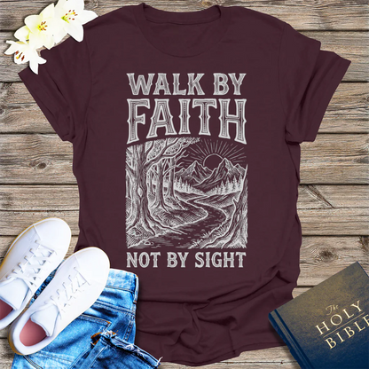 Walk by Faith T-Shirt - Dark Chocolate