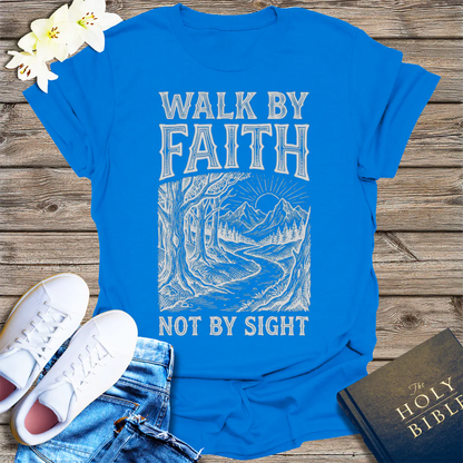 Walk by Faith T-Shirt - Royal