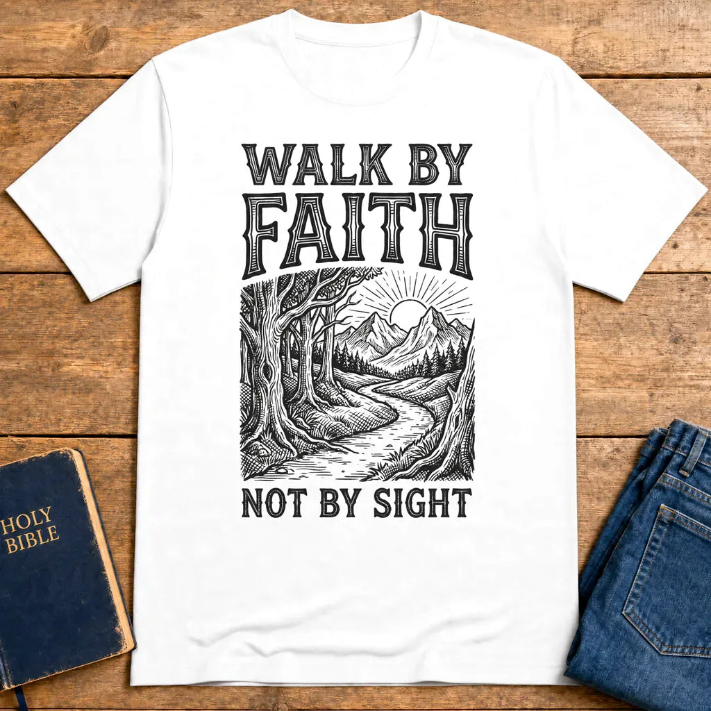 Walk by Faith T-Shirt - White