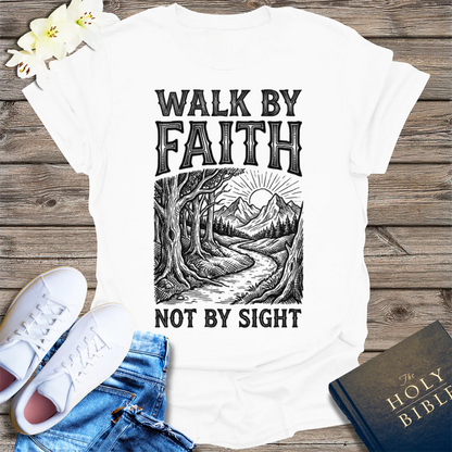 Walk by Faith T-Shirt - White