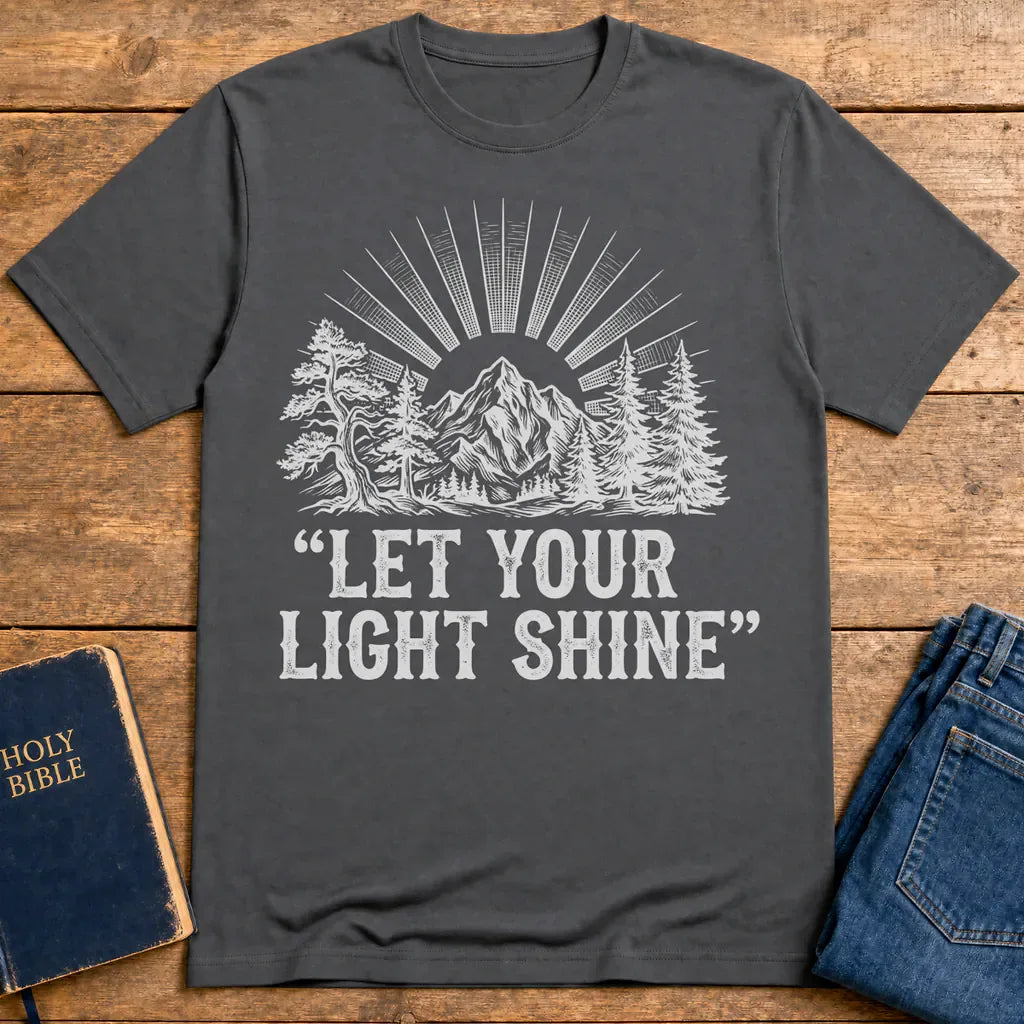Let Your Light Shine T-Shirt - Charcoal