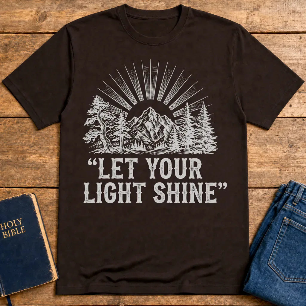 Let Your Light Shine T-Shirt - Dark Chocolate