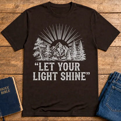 Let Your Light Shine T-Shirt - Dark Chocolate