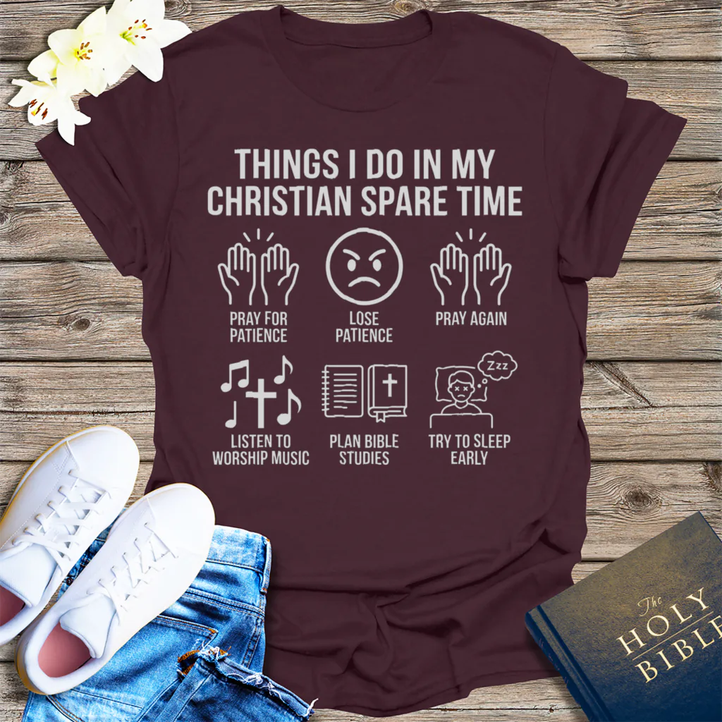 Christian Spare Time T-Shirt - Dark Chocolate