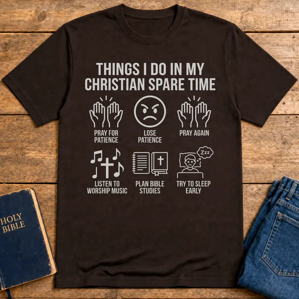 Christian Spare Time T-Shirt - Dark Chocolate