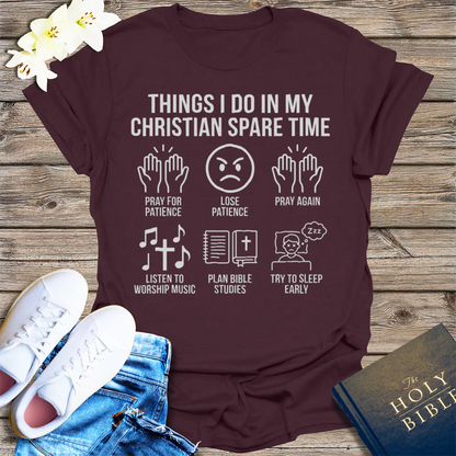 Christian Spare Time T-Shirt - Dark Chocolate