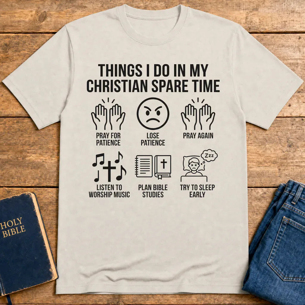 Christian Spare Time T-Shirt - Ice Grey