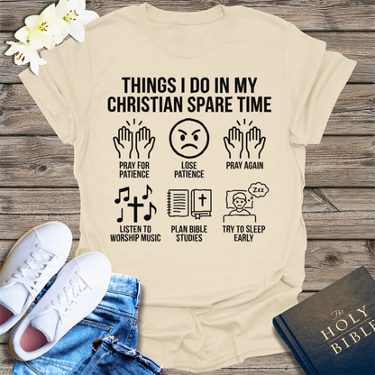 Christian Spare Time T-Shirt - Natural