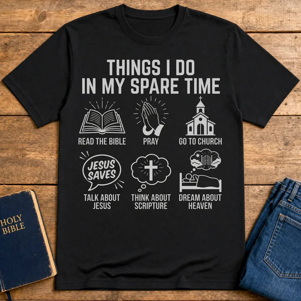 Spare Time with Jesus T-Shirt - Black