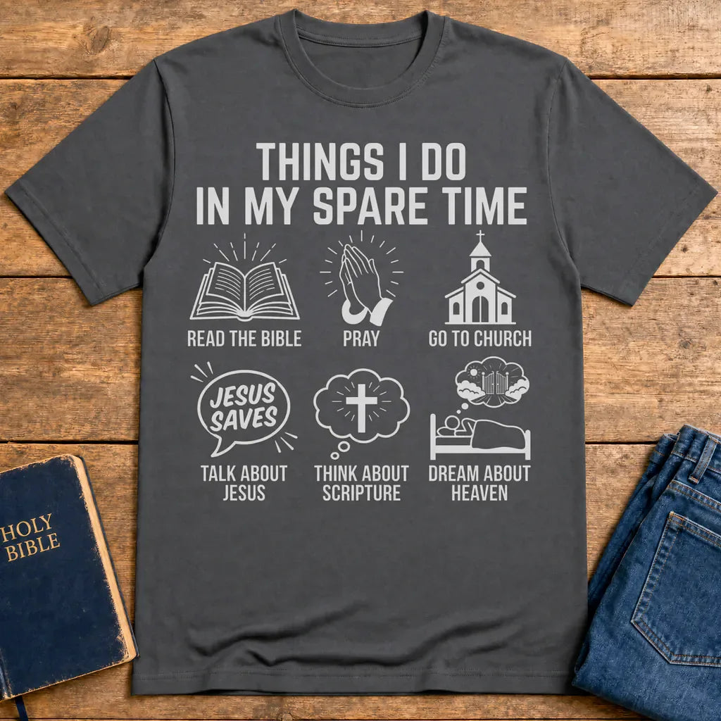 Spare Time with Jesus T-Shirt - Charcoal
