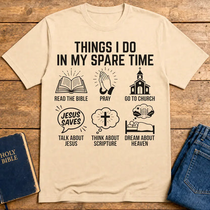 Spare Time with Jesus T-Shirt - Natural
