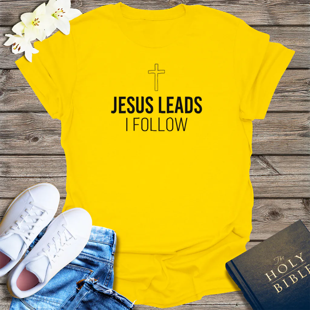 Jesus Leads I Follow T-Shirt - Daisy