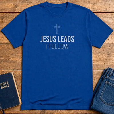 Jesus Leads I Follow T-Shirt - Royal