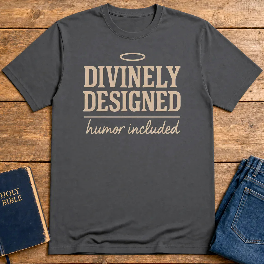 Divinely Designed T-Shirt - Charcoal