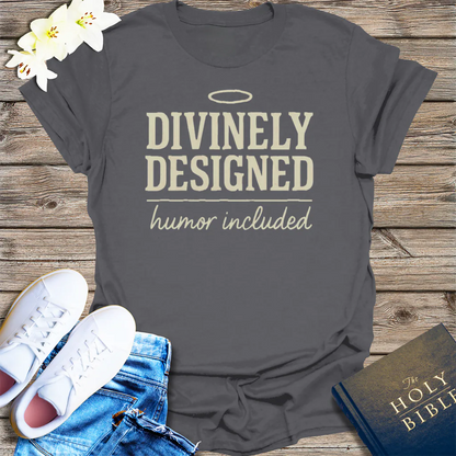 Divinely Designed T-Shirt - Charcoal