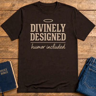 Divinely Designed T-Shirt - Dark Chocolate