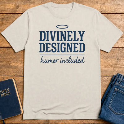 Divinely Designed T-Shirt - Ice Grey
