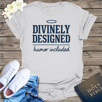 Divinely Designed T-Shirt - Ice Grey