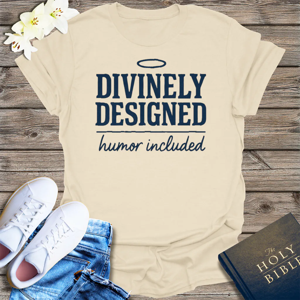 Divinely Designed T-Shirt - Natural