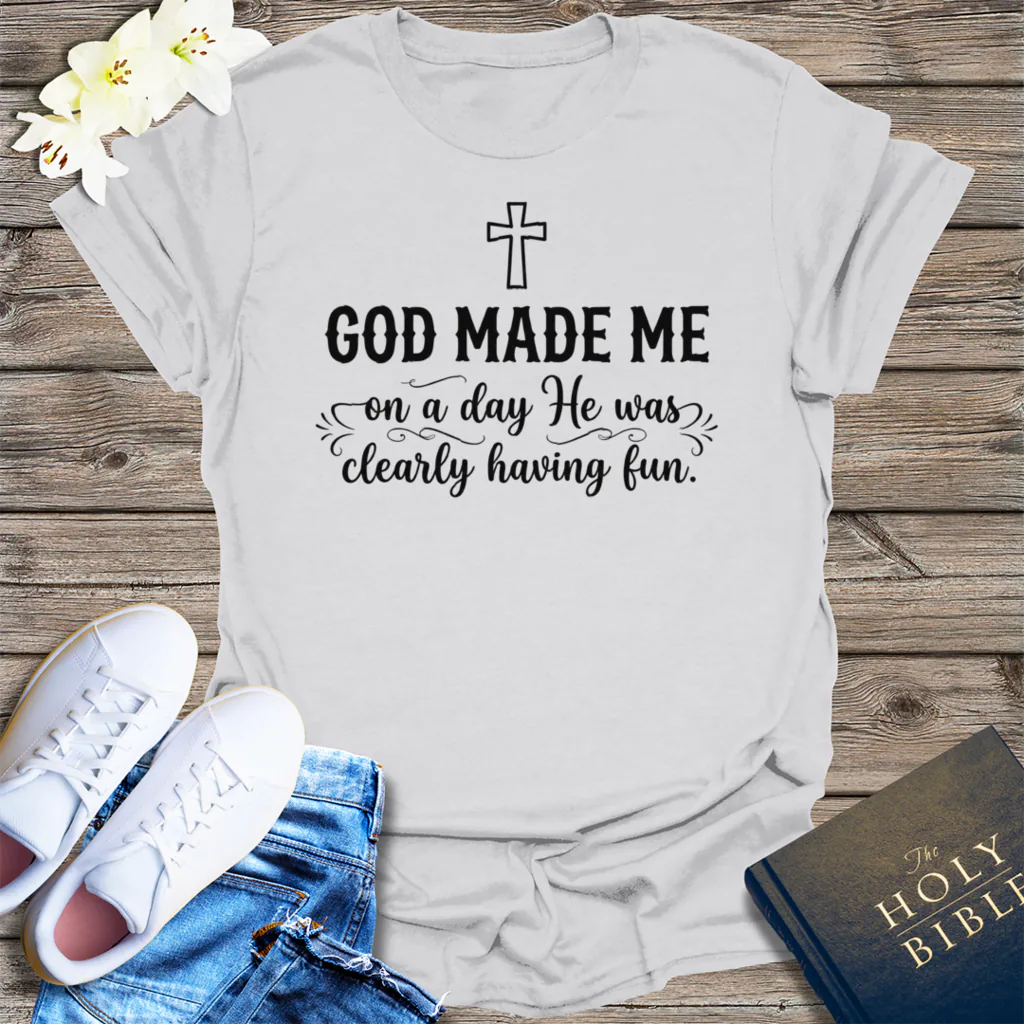 Heavenly Fun Creation T-Shirt - Ice Grey