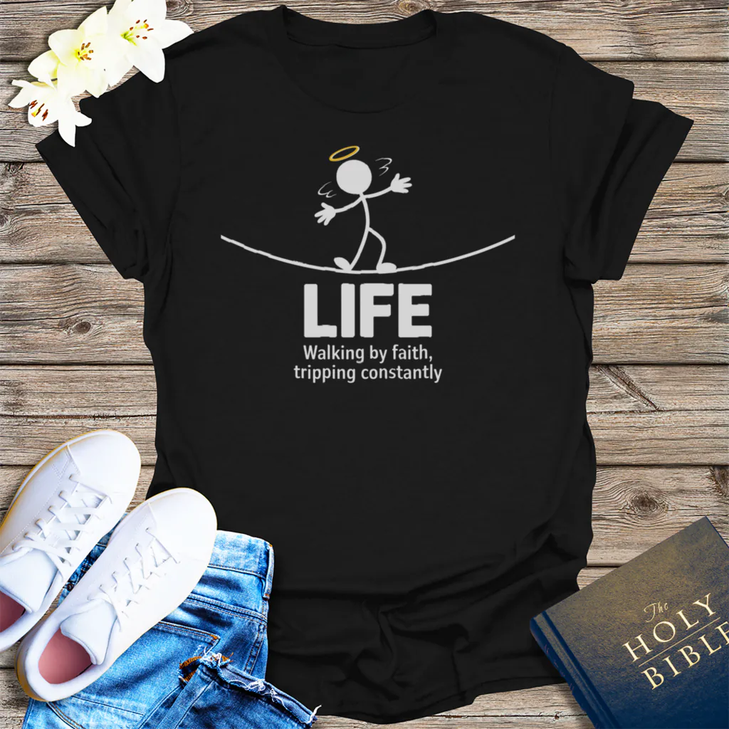 Walking in Faith T-Shirt - Black