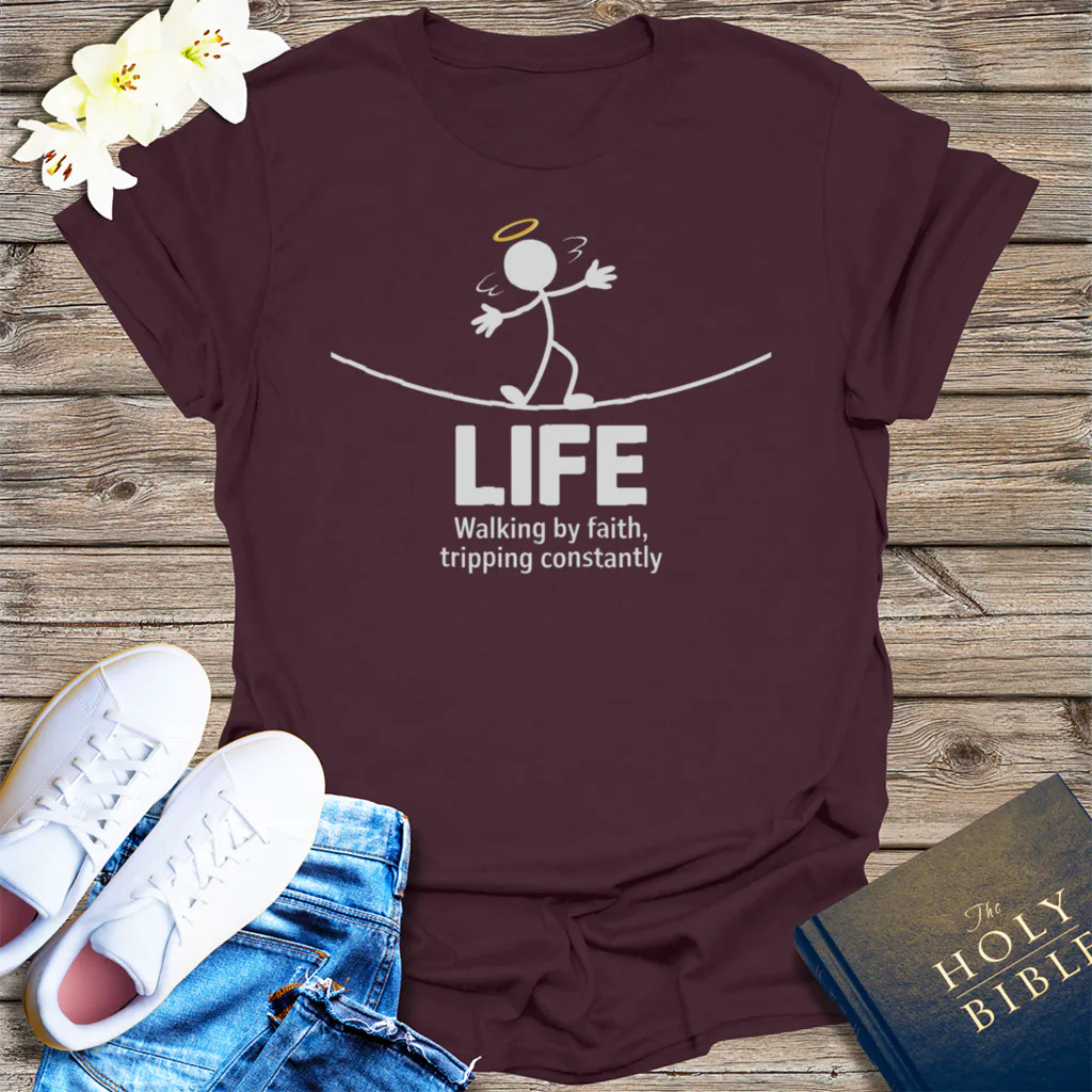 Walking in Faith T-Shirt - Dark Chocolate