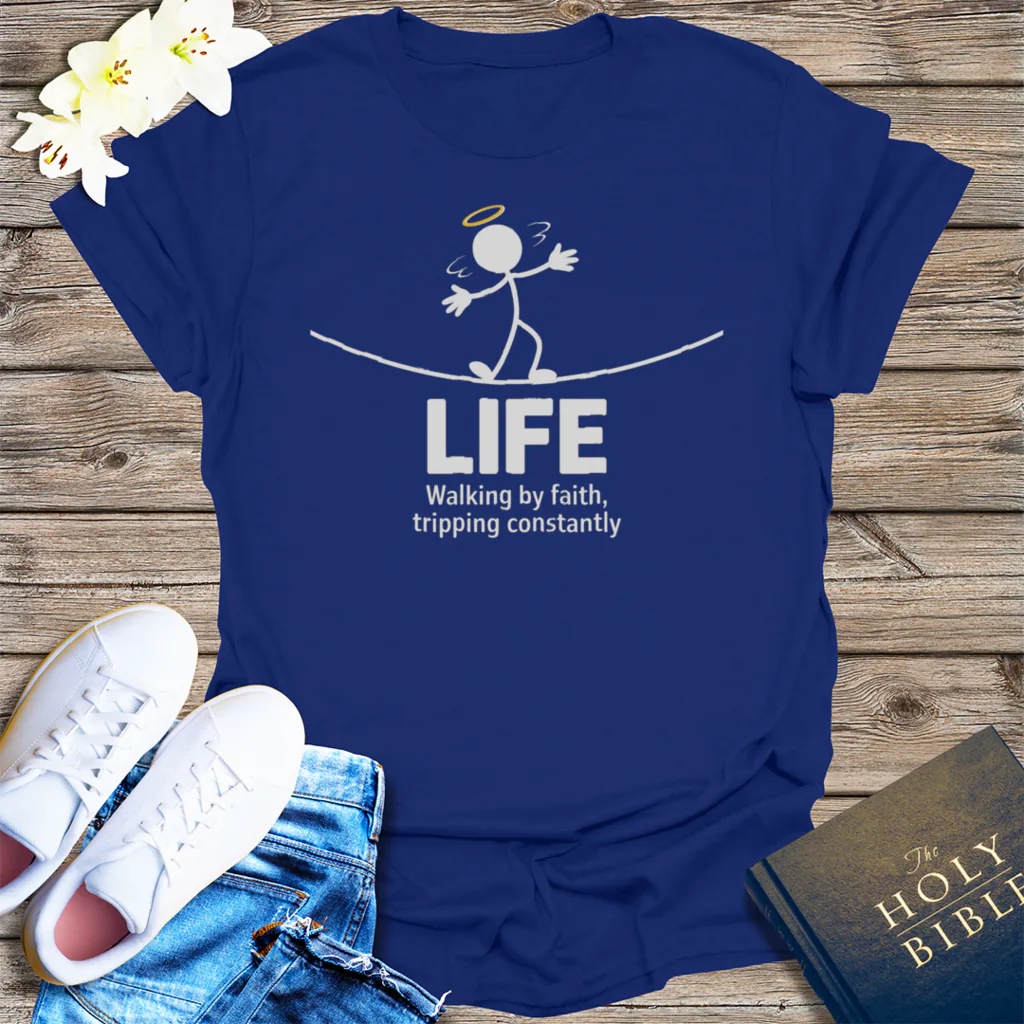 Walking in Faith T-Shirt - Navy