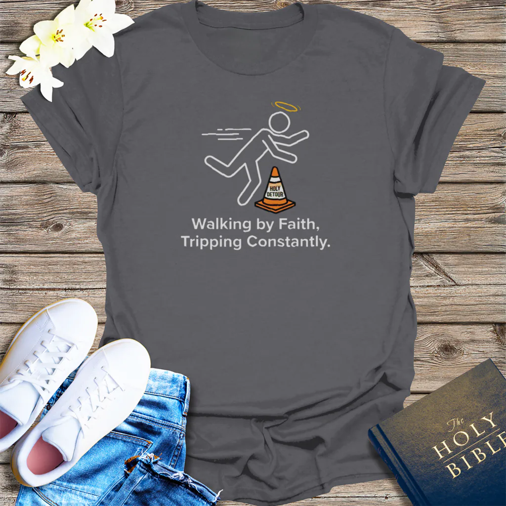 Holy Detour Humor T-Shirt - Charcoal