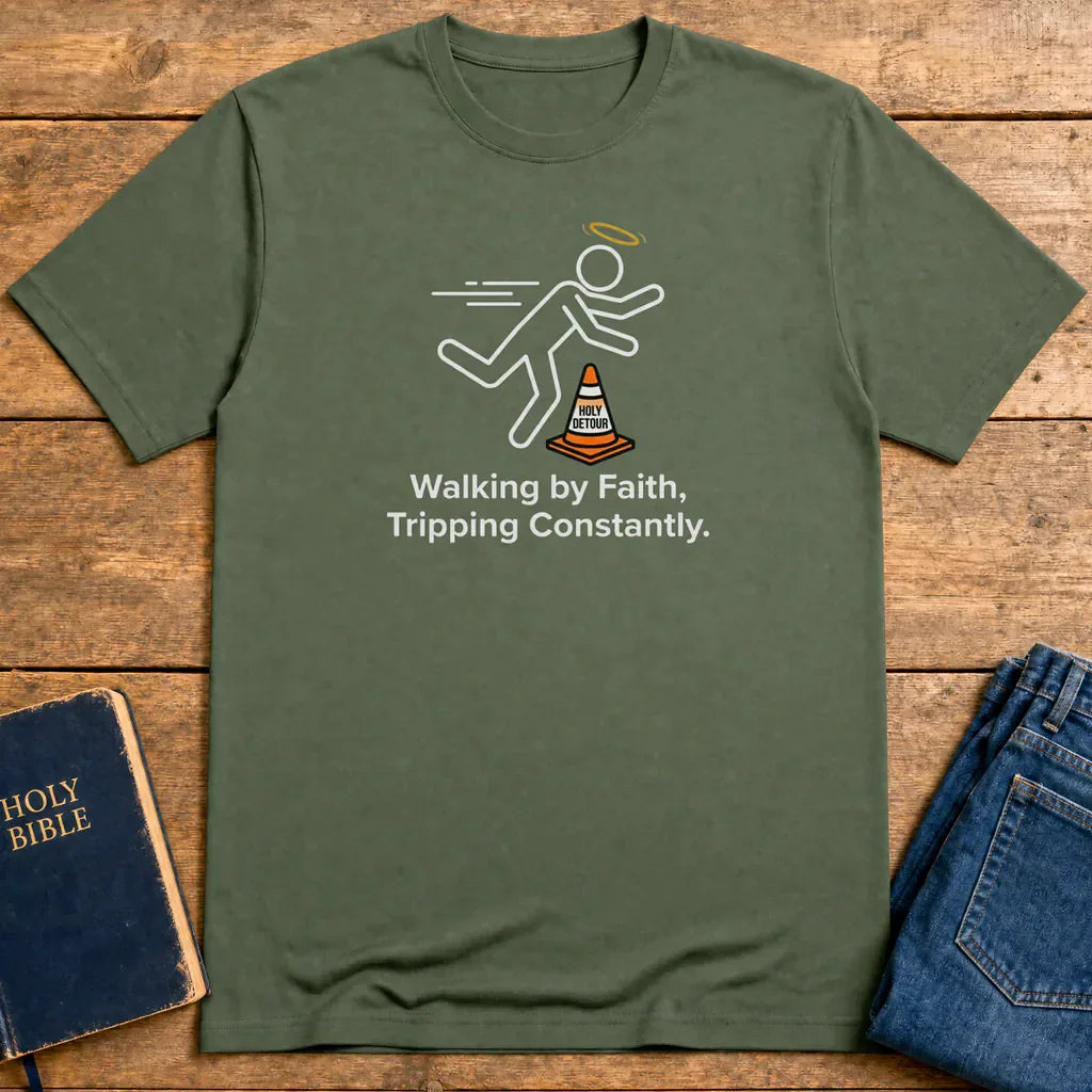 Holy Detour Humor T-Shirt - Military Green
