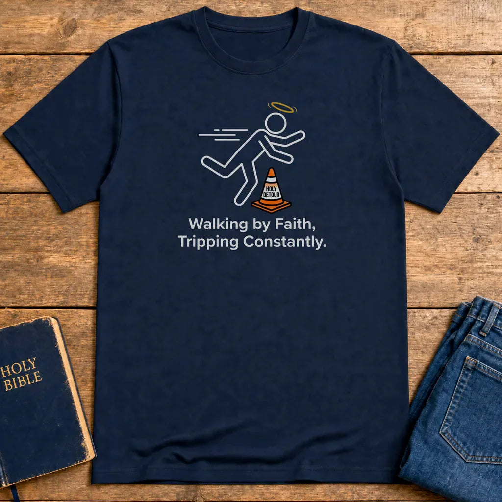 Holy Detour Humor T-Shirt - Navy