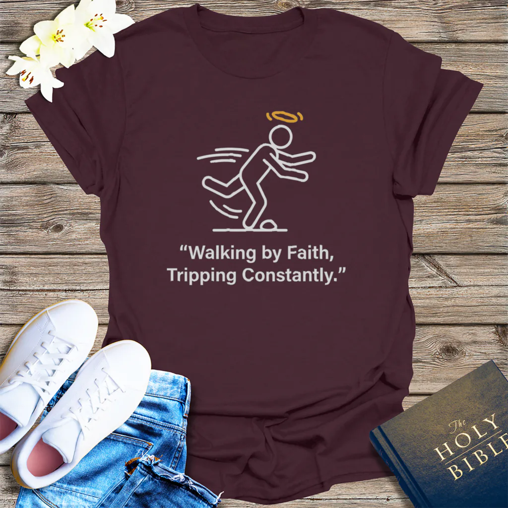 Walking by Faith T-Shirt - Dark Chocolate