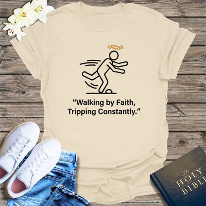 Walking by Faith T-Shirt - Natural
