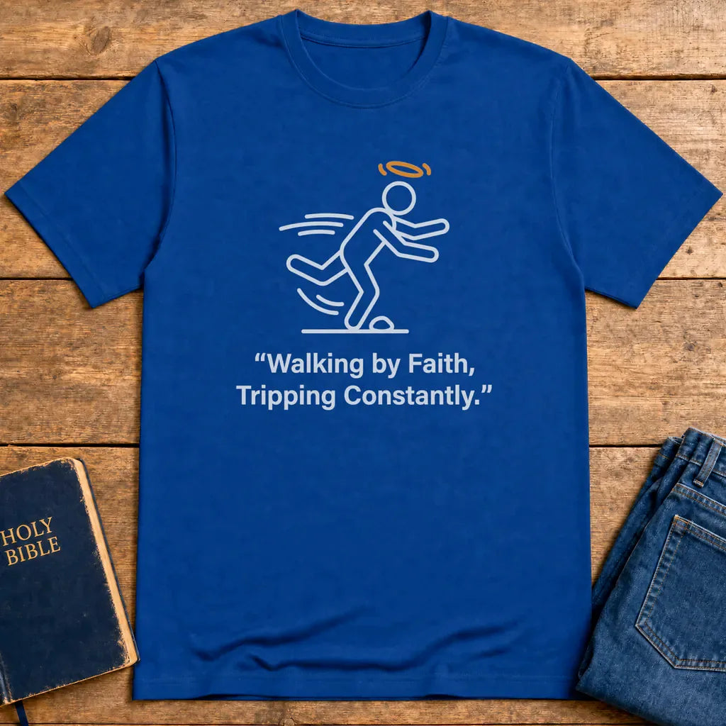 Walking by Faith T-Shirt - Royal