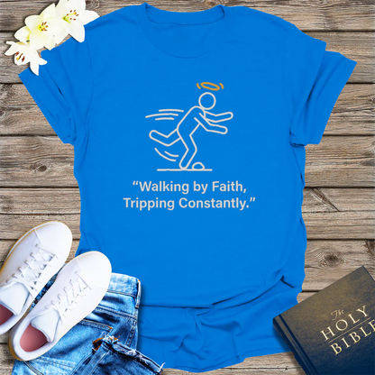 Walking by Faith T-Shirt - Royal