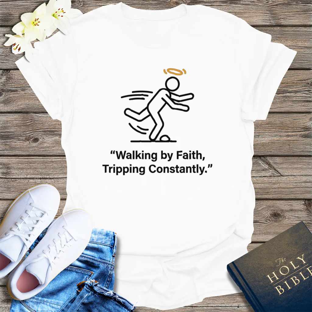 Walking by Faith T-Shirt - White