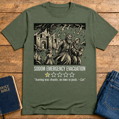 Sodom Emergency Evacuation T-Shirt - Military Green
