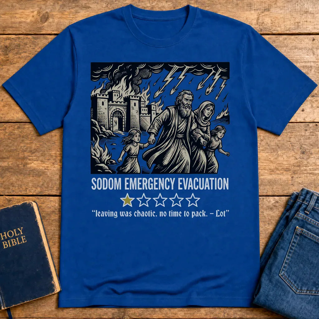 Sodom Emergency Evacuation T-Shirt - Royal