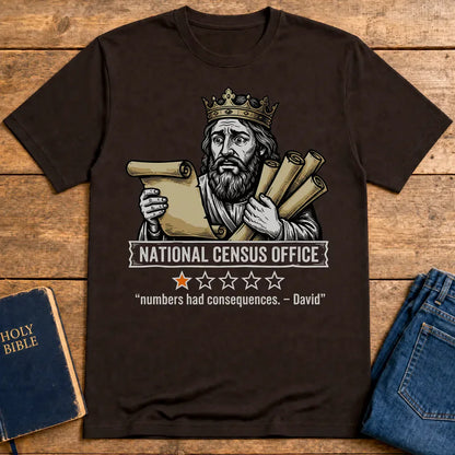 National Census Office T-Shirt - Dark Chocolate