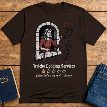Jericho Lodging Services T-Shirt - Dark Chocolate
