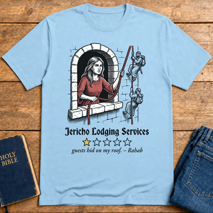 Jericho Lodging Services T-Shirt - Light Blue