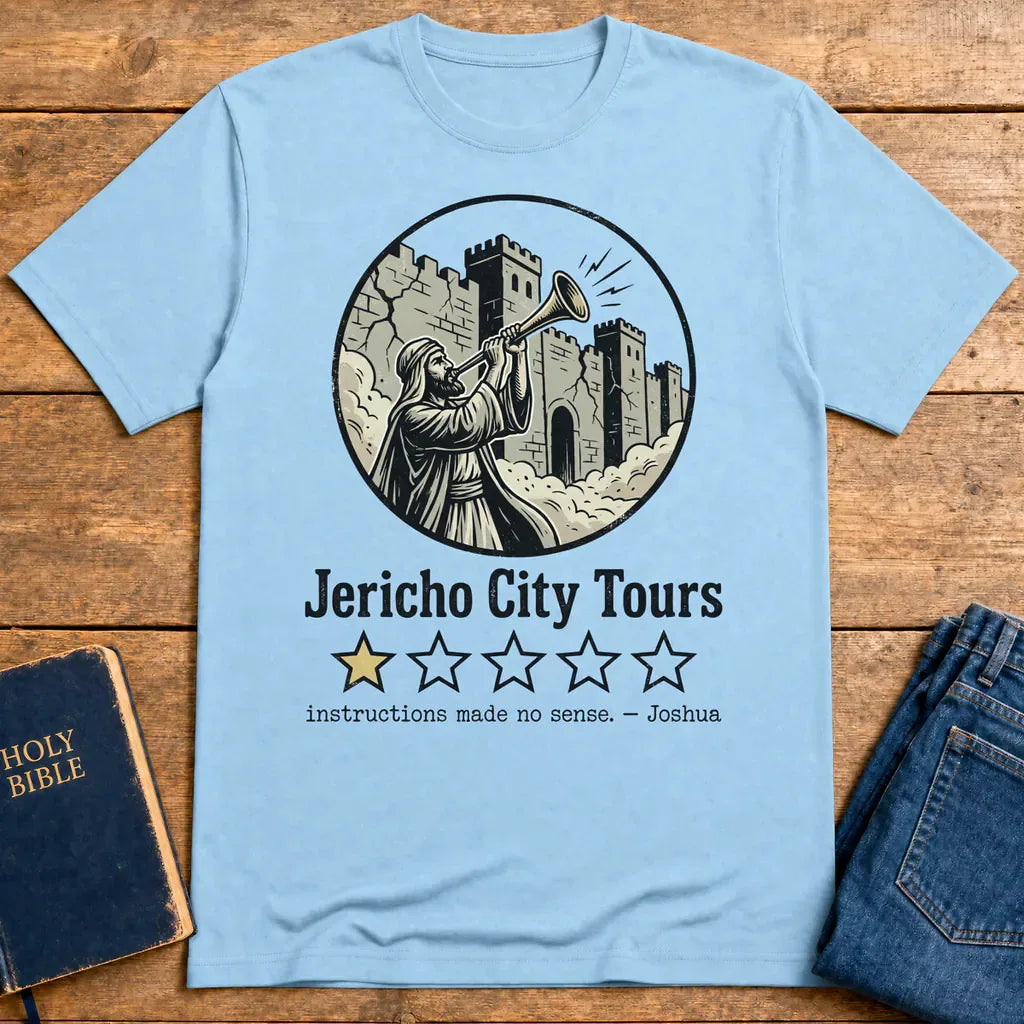 Jericho City Tours T-Shirt - Light Blue