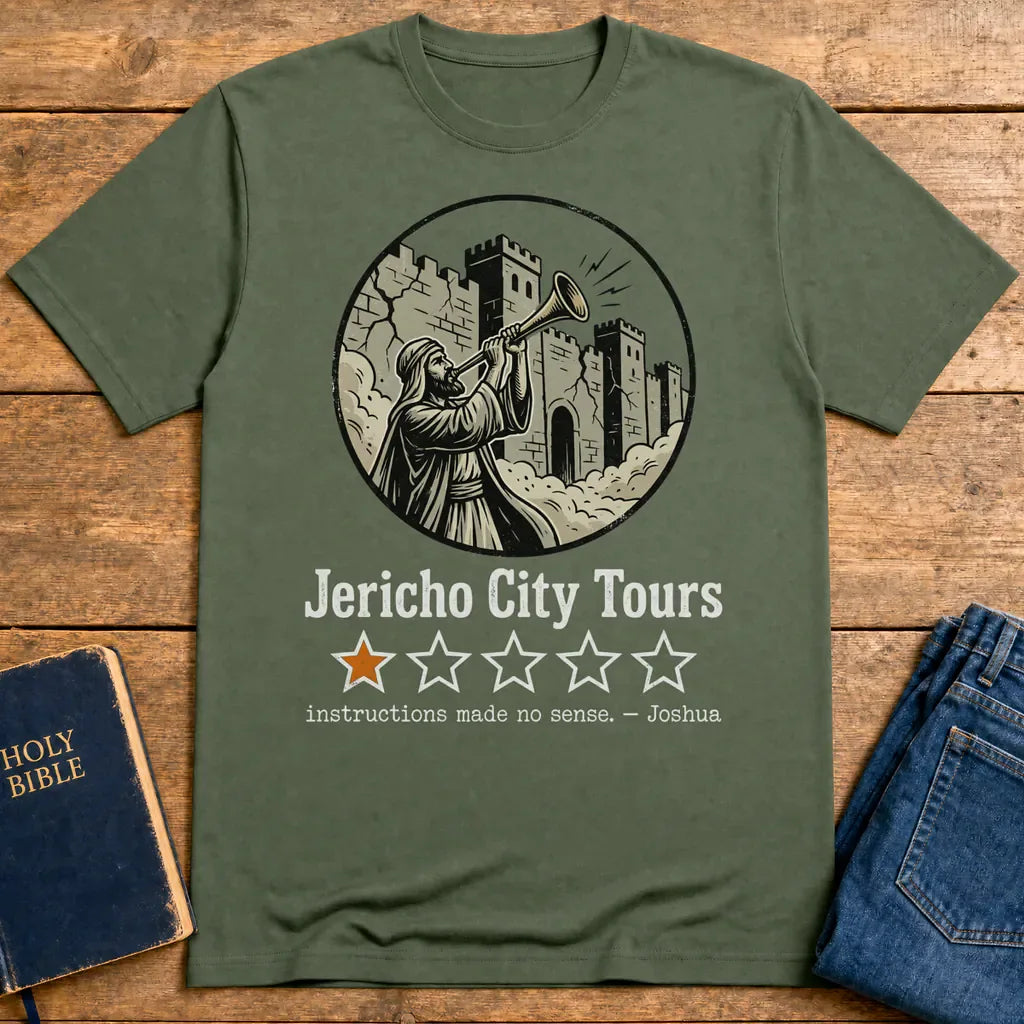 Jericho City Tours T-Shirt - Military Green